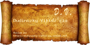 Dudinszky Viktória névjegykártya