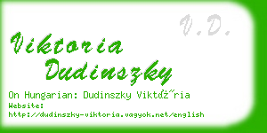 viktoria dudinszky business card